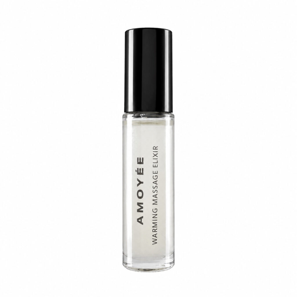 Het nieuwe roll-on sample van het Warming Massage Elixir, een verwarmende massageolie.